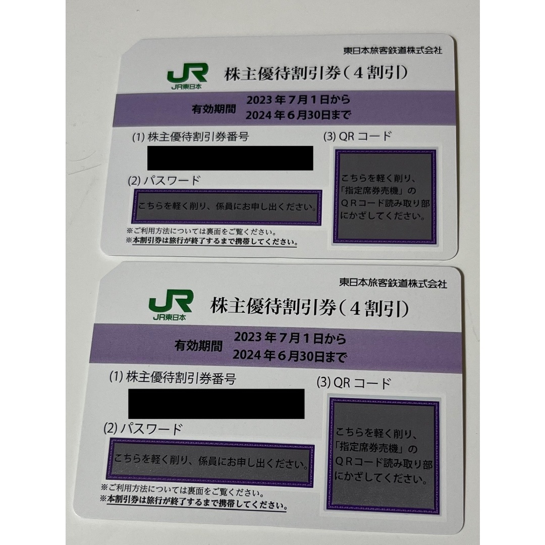 JR東日本株主優待割引券(4割引)