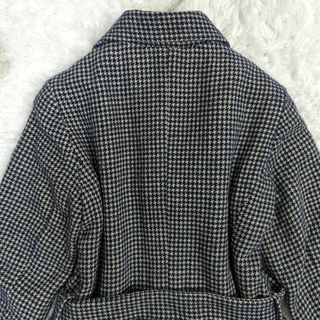 45R - パラスパレス✨カシミヤ素材千鳥格子柄 中綿ウールコート ベルト