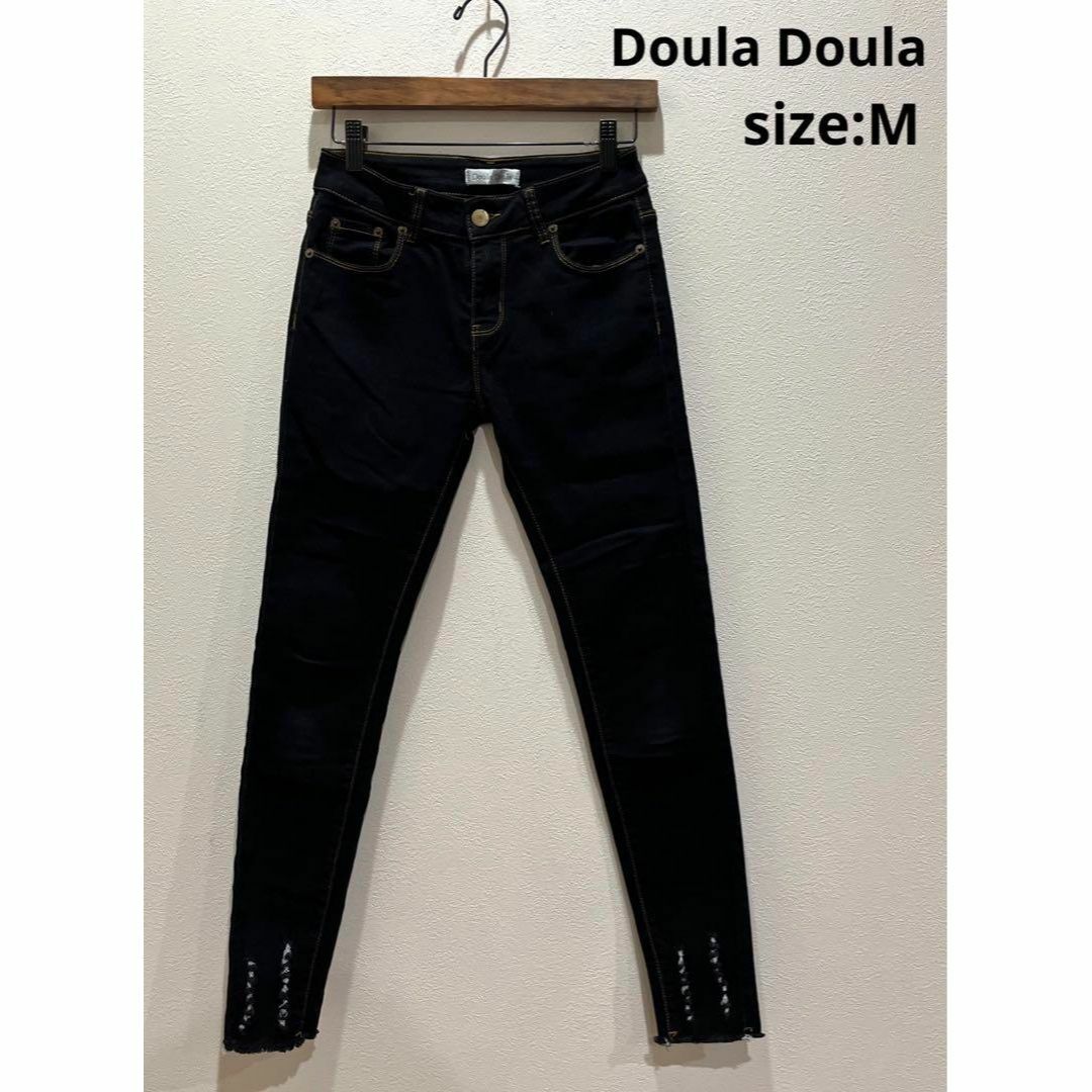 Doula Doula(ドゥーラドゥーラ)のドゥーラドゥーラ Doula Doula スキニーパンツ ブラック デニム M レディースのパンツ(カジュアルパンツ)の商品写真