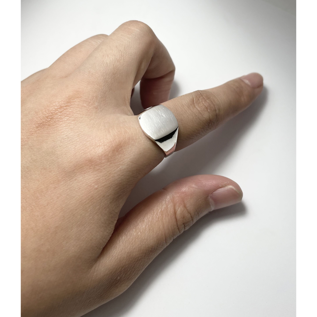 印台シルバー925指輪　リングSilver925Ringシグネット24号fロ6K メンズのアクセサリー(リング(指輪))の商品写真