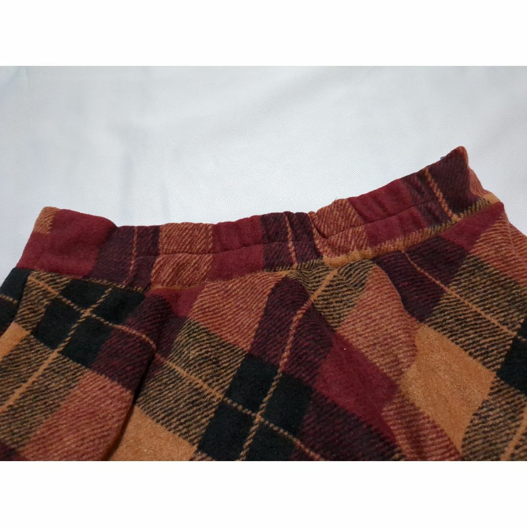 表起毛ロングスカート/アーガイルチェック柄/L(未使用) レディースのスカート(ロングスカート)の商品写真