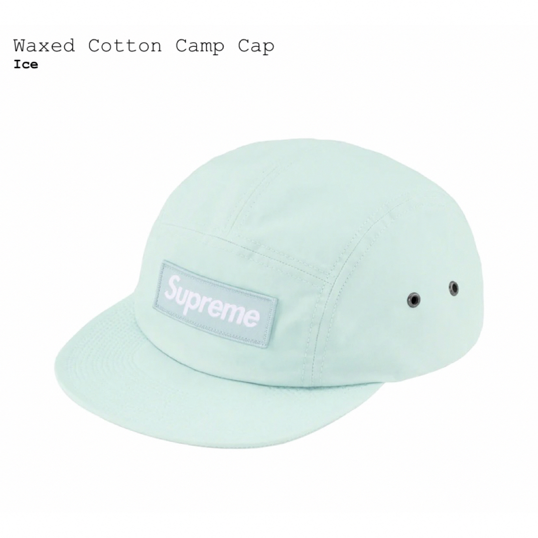 メンズSupreme Waxed Cotton Camp Cap アイス キャップ