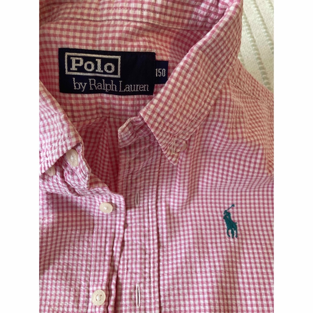 Ralph Lauren(ラルフローレン)の美品　ラルフローレン　ギンガムチェック半袖シャツ レディースのトップス(シャツ/ブラウス(半袖/袖なし))の商品写真