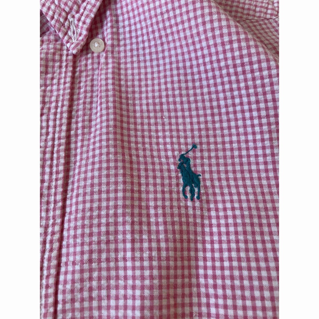 Ralph Lauren(ラルフローレン)の美品　ラルフローレン　ギンガムチェック半袖シャツ レディースのトップス(シャツ/ブラウス(半袖/袖なし))の商品写真