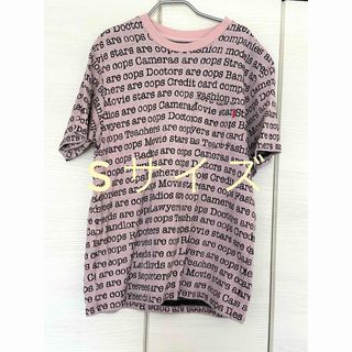 シュプリーム(Supreme)のsupreme 英字Tシャツ　Sサイズ　ピンク(Tシャツ(半袖/袖なし))