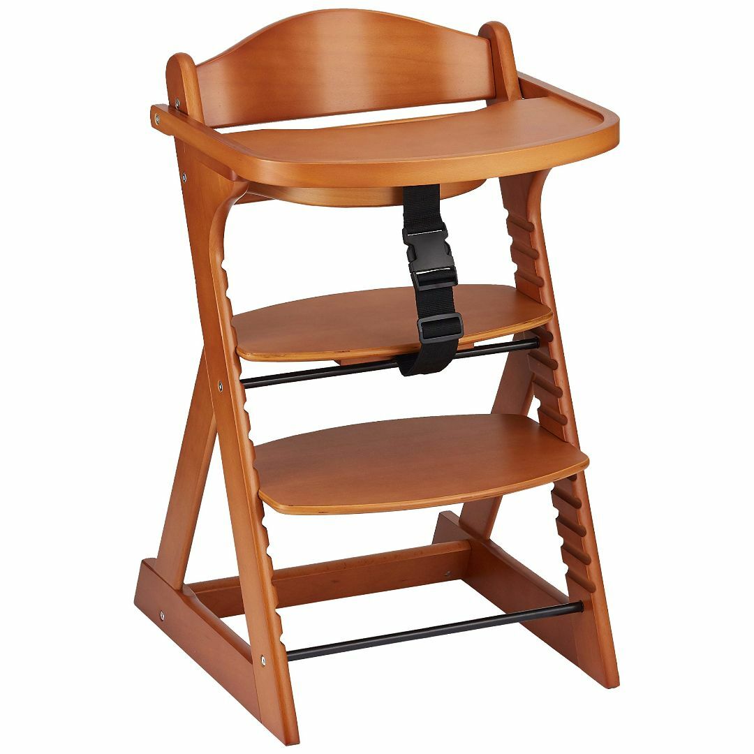【色: チェリーブラウン】ベビーチェア テーブル付き 木製椅子 ハイチェア 14