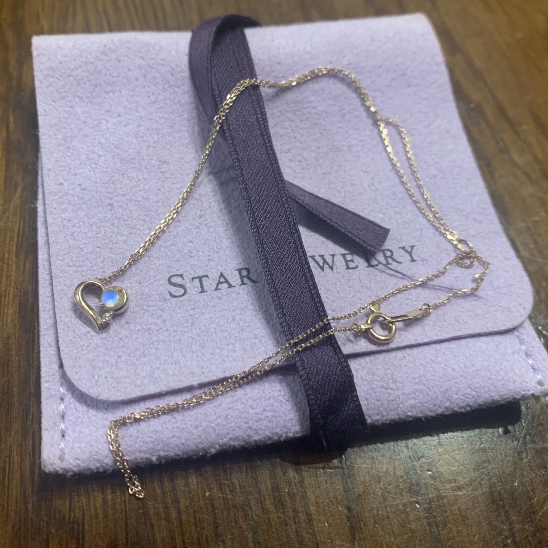 STAR JEWELRY(スタージュエリー)の【お値下げ】♡star jewelry♡K10 ネックレス HEART MOON レディースのアクセサリー(ネックレス)の商品写真