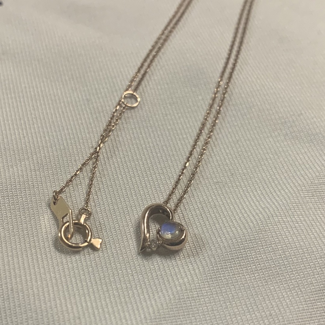 STAR JEWELRY(スタージュエリー)の【お値下げ】♡star jewelry♡K10 ネックレス HEART MOON レディースのアクセサリー(ネックレス)の商品写真