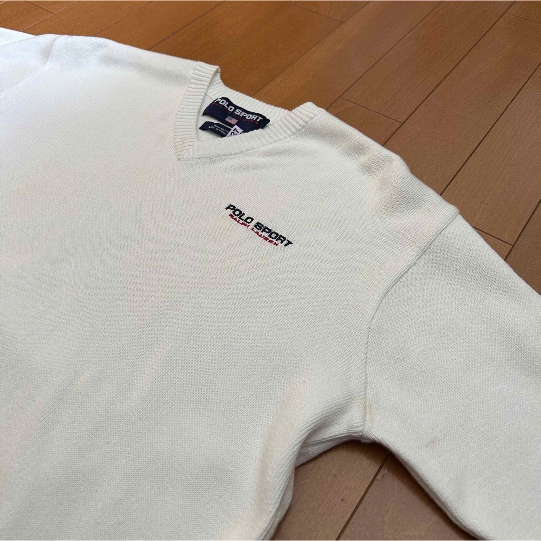 Ralph Lauren(ラルフローレン)の古着 90s Ralph Lauren POLO SPORT Vネック ニット メンズのトップス(ニット/セーター)の商品写真