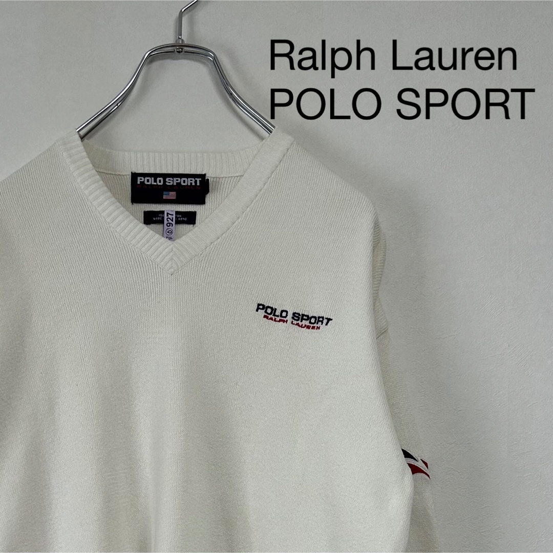 Ralph Lauren(ラルフローレン)の古着 90s Ralph Lauren POLO SPORT Vネック ニット メンズのトップス(ニット/セーター)の商品写真