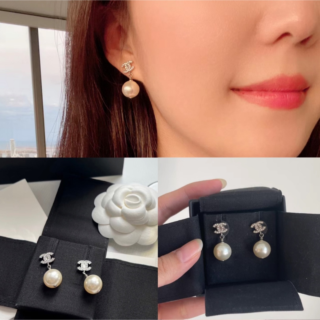 希少⭐︎CHANEL CCパールピアス⭐︎ギフトにも♪カラーシルバー系×パール