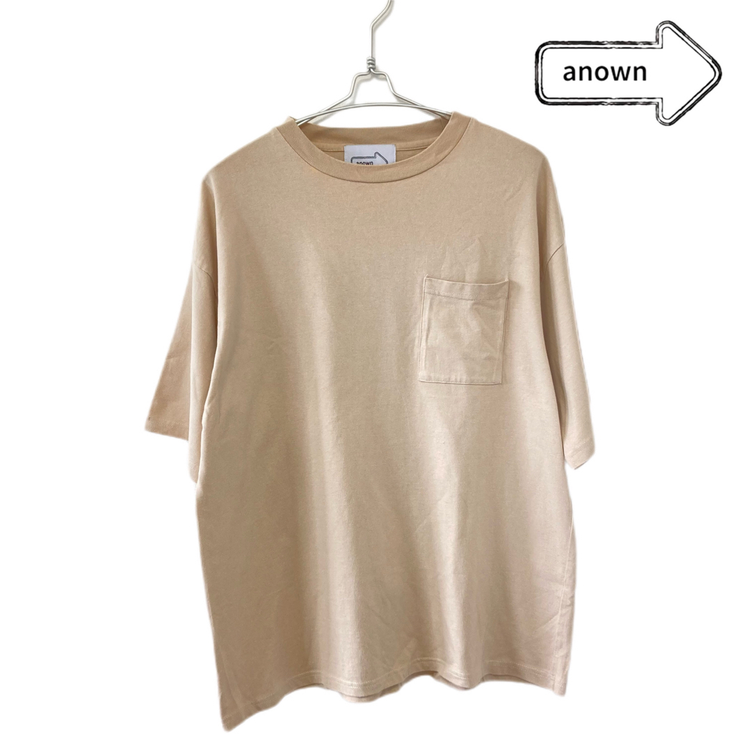 【匿名配送】anown アノン ラベルスリーブポケットクルーネック半袖カットソー メンズのトップス(Tシャツ/カットソー(半袖/袖なし))の商品写真