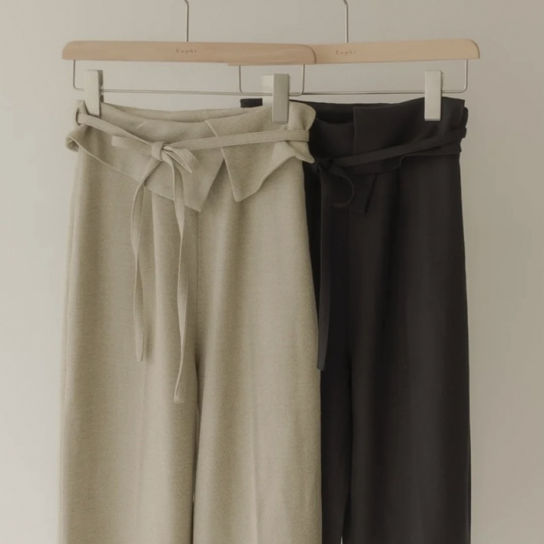 Eaphi/asymmetry wrap belt pants/beige/Mの通販 by na's shop｜ラクマ