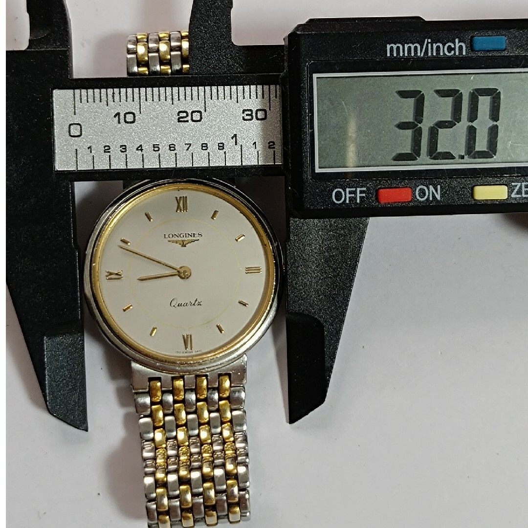 LONGINES - 美品 稼働品 ロンジン メンズ腕時計 グレー文字盤 新品電池 