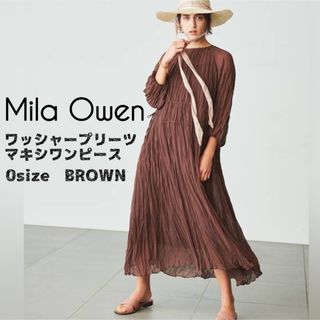 ミラオーウェン(Mila Owen)の美品★ミラオーウェン Mila Owen ワッシャープリーツマキシワンピース(ロングワンピース/マキシワンピース)