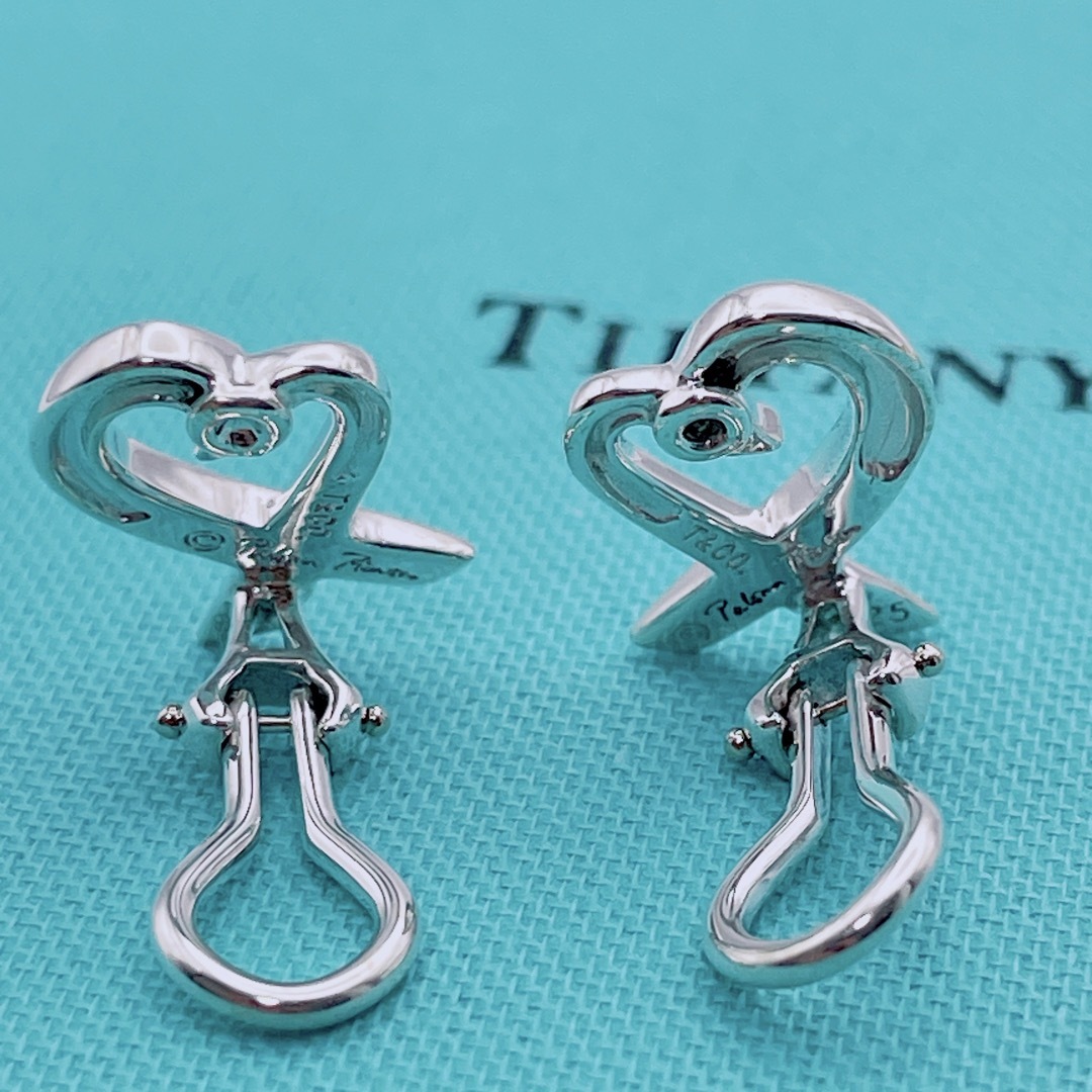 【極美品】Tiffany & Co. イヤリング　ラビングハート　シルバー 2