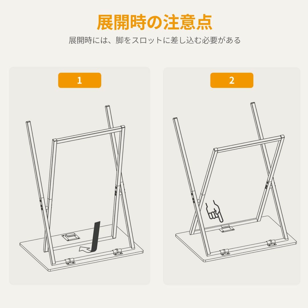 【色: ホワイト】Cubiker 折りたたみデスク 幅60cm奥行き40cm パ