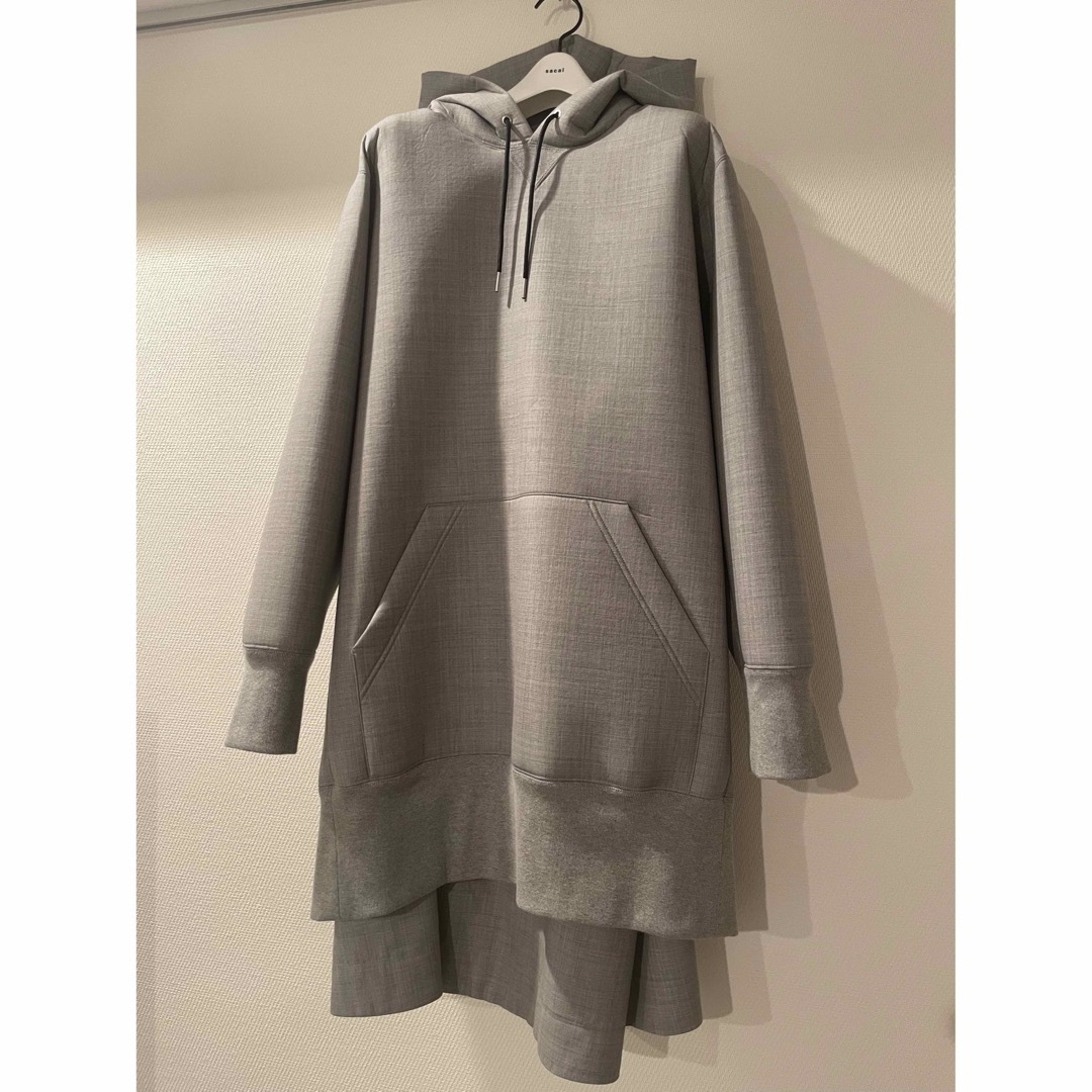 新品未使用sacai23AW Suiting Bonding Hoodie