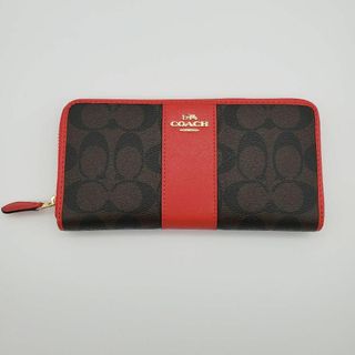 COACH コーチ　折財布　馬車モチーフ　ワインレッド　新品　アウトレット