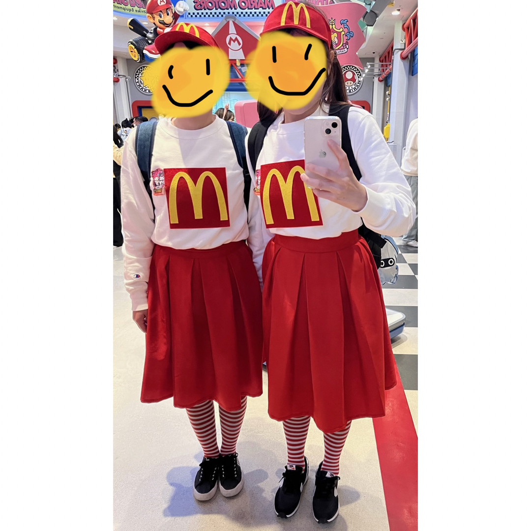 マクドガールマックガール・ユニバ仮装コスプレセット！大人用２人分