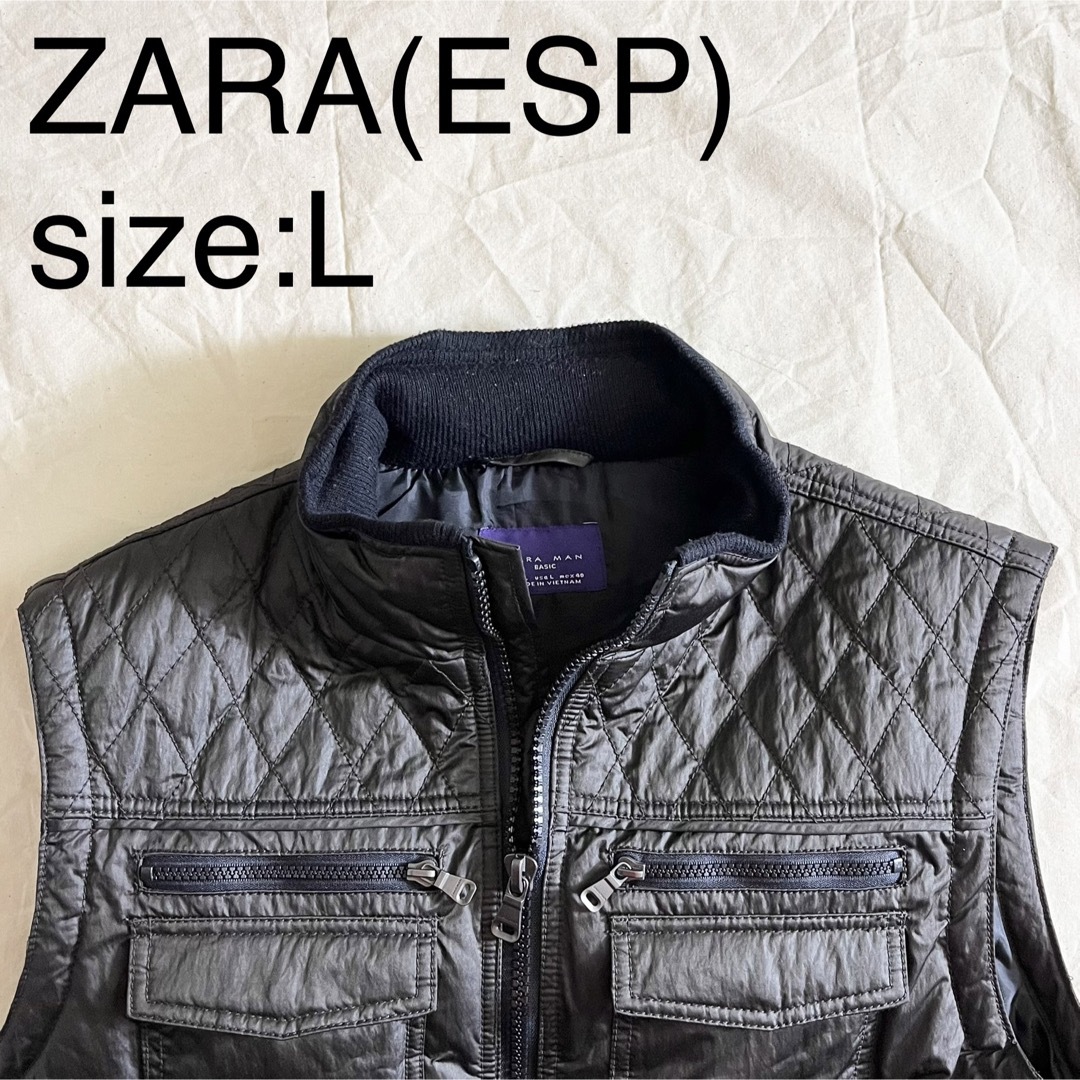 ZARA(ザラ)のZARA(ESP)ビンテージパデッドベスト メンズのジャケット/アウター(ダウンベスト)の商品写真