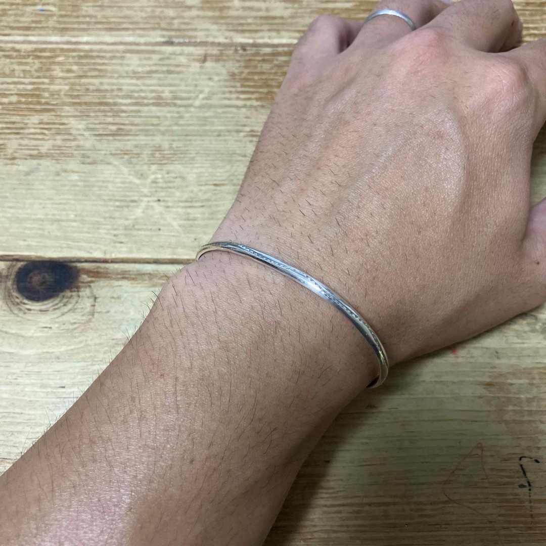 インディアンジュエリー ナバホ族 TAHE シルバー バングル リング 指輪-