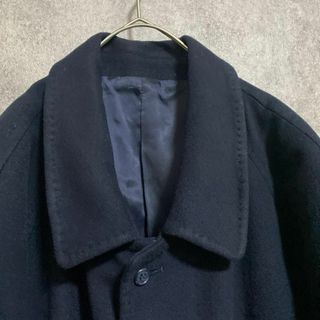 90S カシミヤ チェスターコート ラグランスリーブ 比翼 高シルエット 古着
