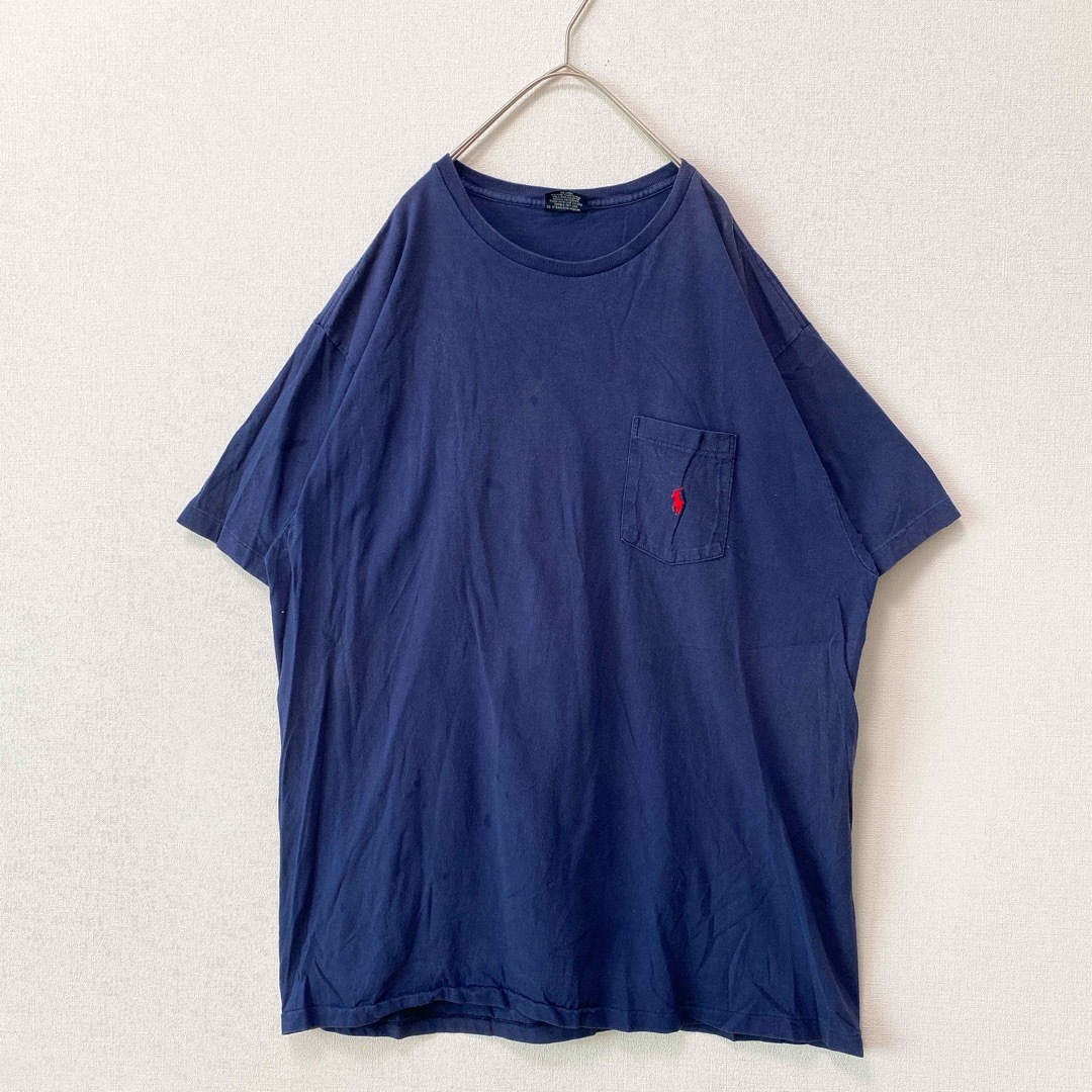 Ralph Lauren(ラルフローレン)の90s ポロバイラルフローレン　半袖Tシャツ　カラーポニー　男女兼用　Lサイズ メンズのトップス(Tシャツ/カットソー(半袖/袖なし))の商品写真