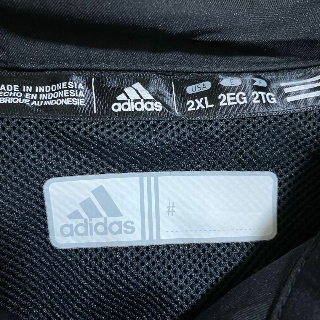 adidas メンズ 半袖 シャツ 黒 ロゴ ビッグシルエットUSA 90s