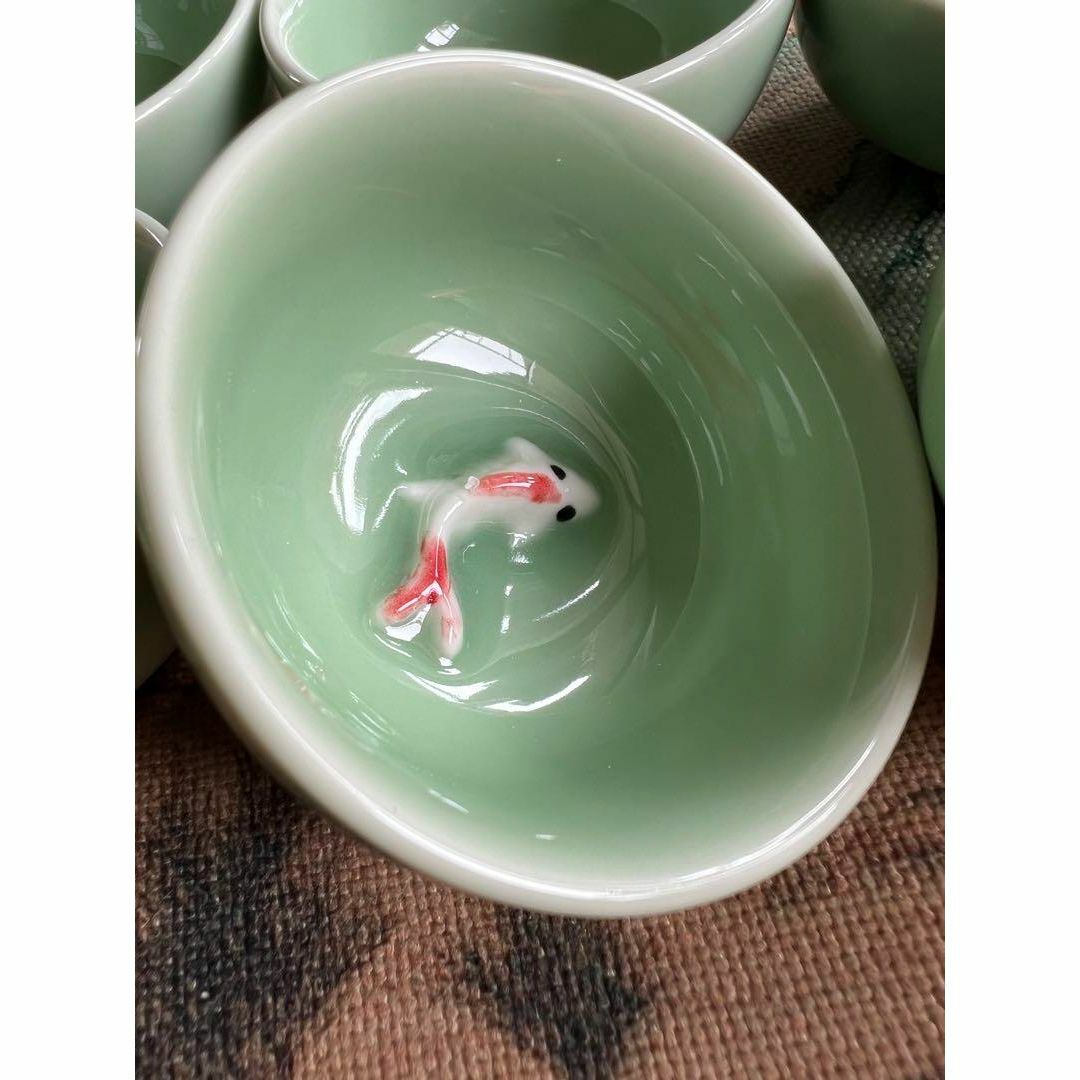 中国 茶器 茶杯 金魚柄 1