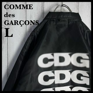 コムデギャルソン(COMME des GARCONS)の【人気Lサイズ】コムデギャルソン☆バックロゴ入りジャケット 裏地 ファー ボア(ブルゾン)