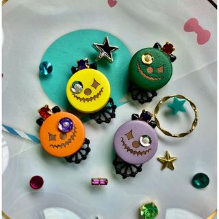 ハロウィン　おばけ　ジャックランタン　ピアス　イヤリング(ピアス)