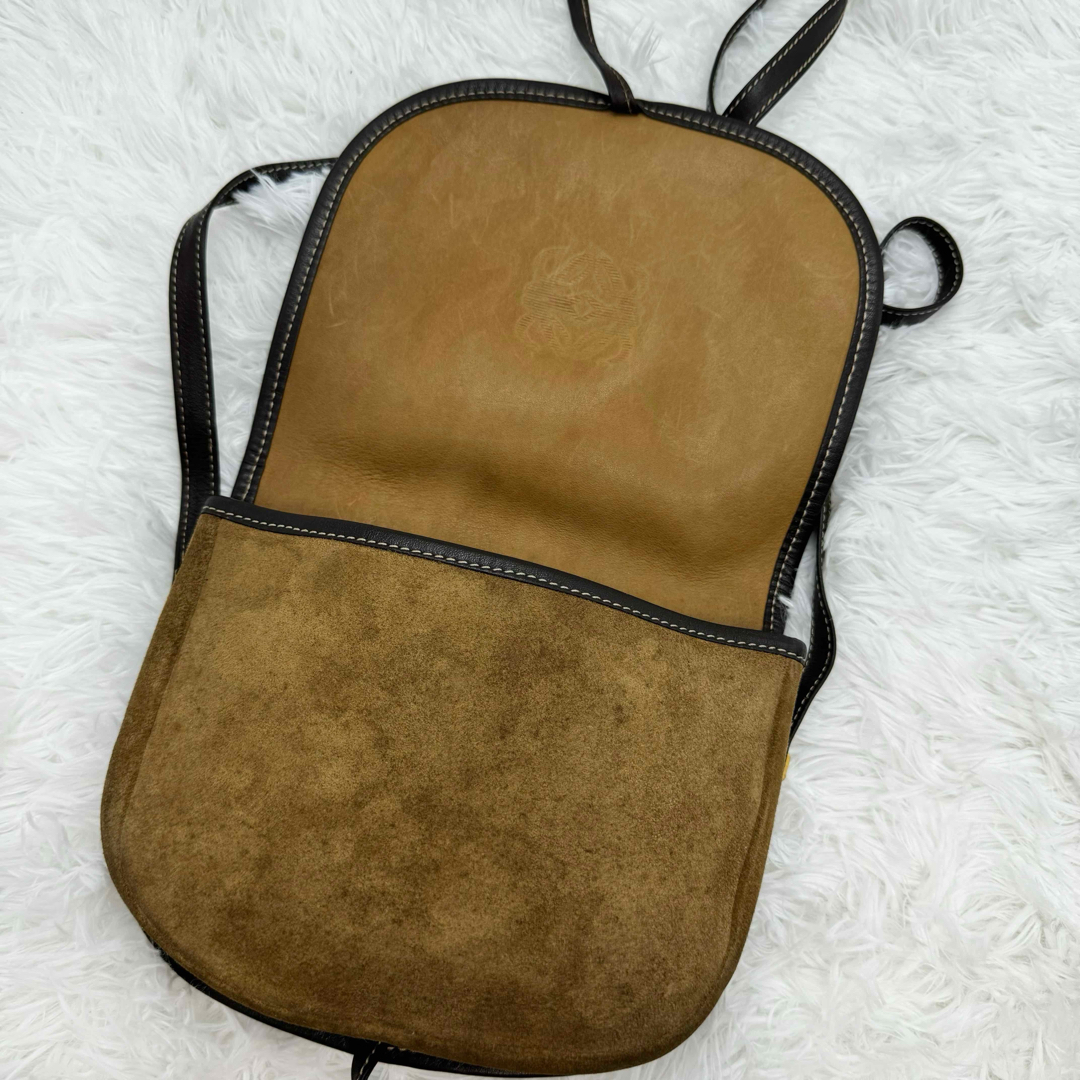 LOEWE - 美品✨LOEWE ロエベ ショルダーバッグ アナグラム スエード
