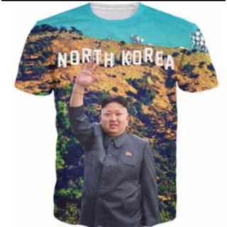 激レア 世界一美男子 北朝鮮金正恩委員長最高級Tシャツ サイズL(Tシャツ/カットソー(半袖/袖なし))