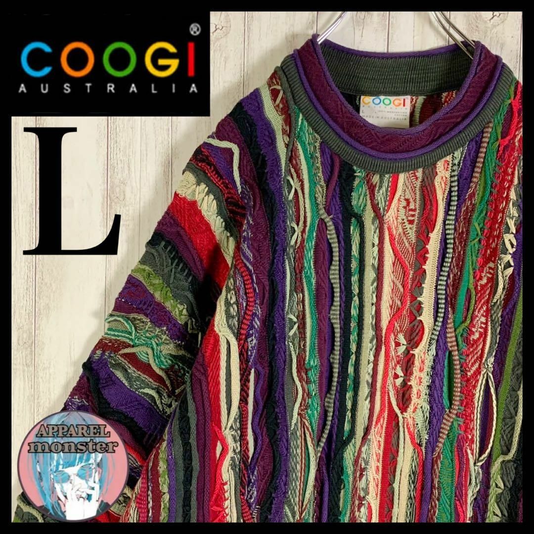 VINTAGE COOGI クージー 3D 立体ニットセーター