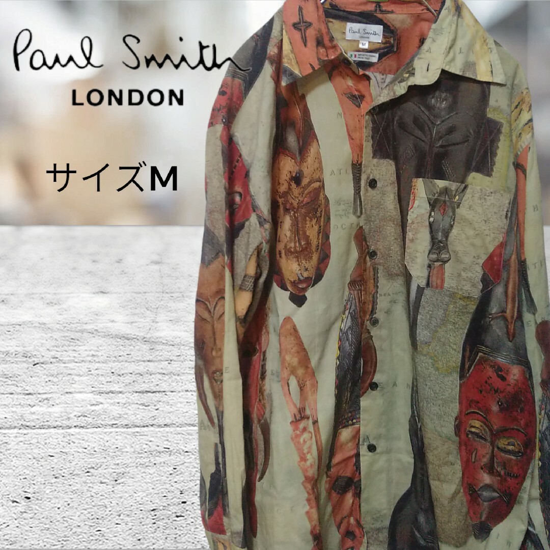 Paul Smith London◆柄物シャツ◆Mサイズ