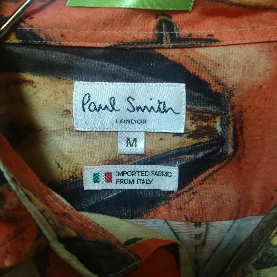 入手困難！レア物】Paul Smith カギ柄 長袖 総柄シャツ Mサイズ-