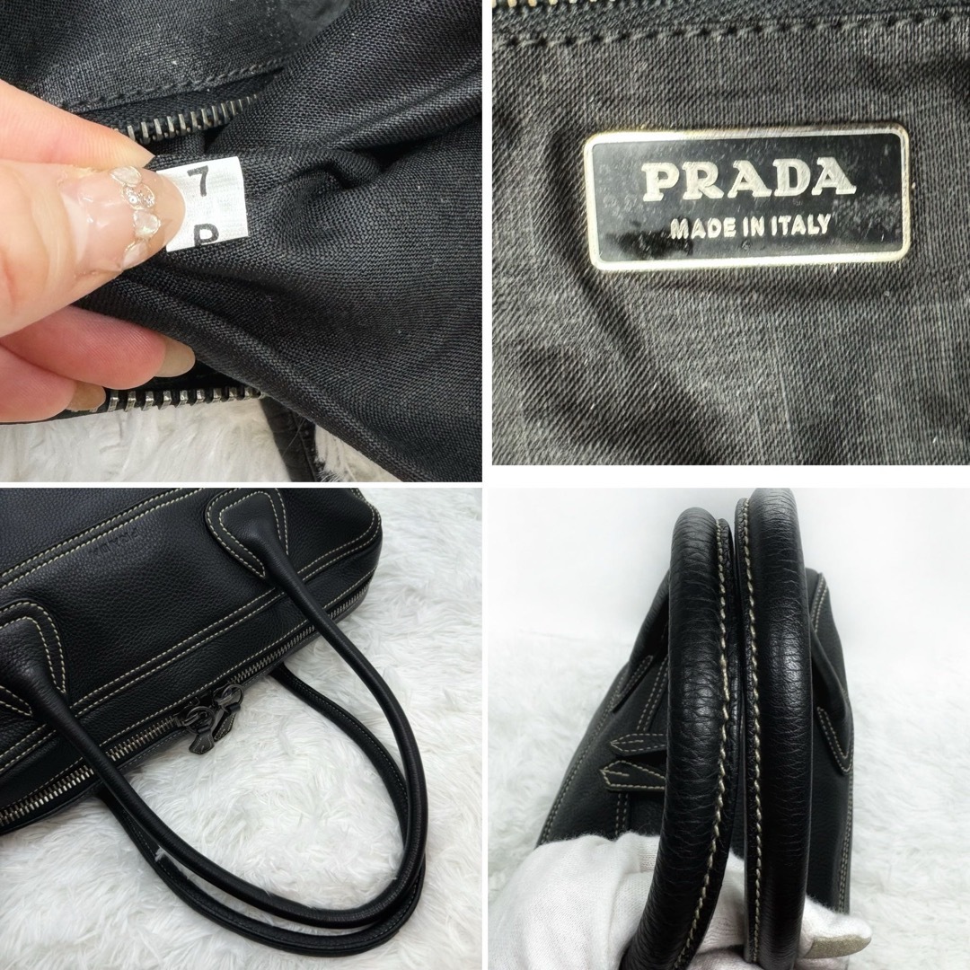 美品✨PRADA プラダ ロゴ型押　ハンドバッグ　ボストンバッグ　大容量