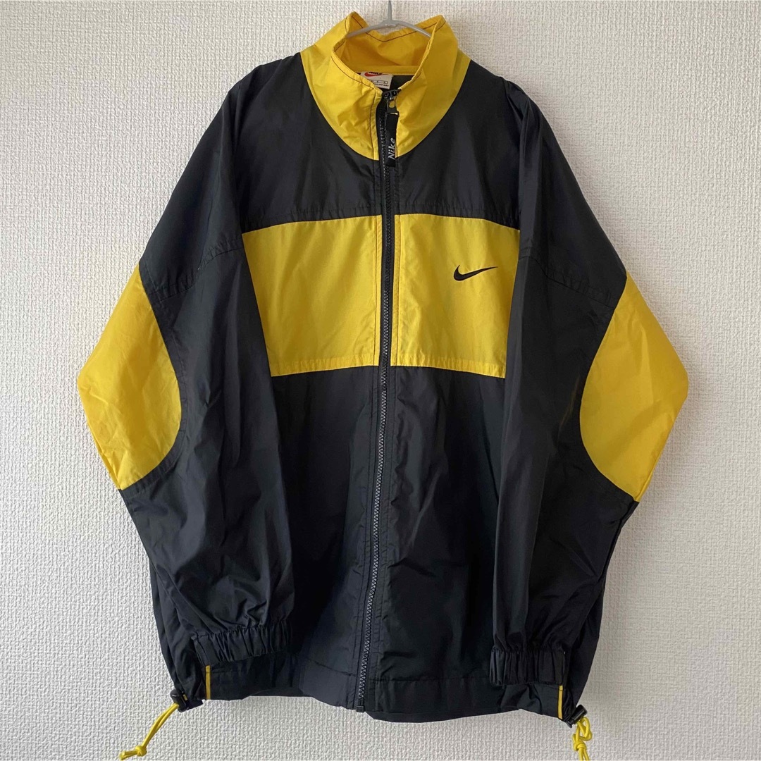 NIKE 90s 00s ナイロンジャケット　ステッチ　銀タグ　ギミック　y2k