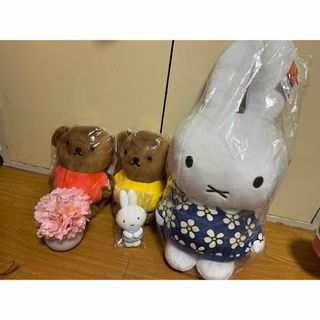 ミッフィー(miffy)のミッフィー・ボリス 大小ぬいぐるみ マスコット 4種セット(キャラクターグッズ)