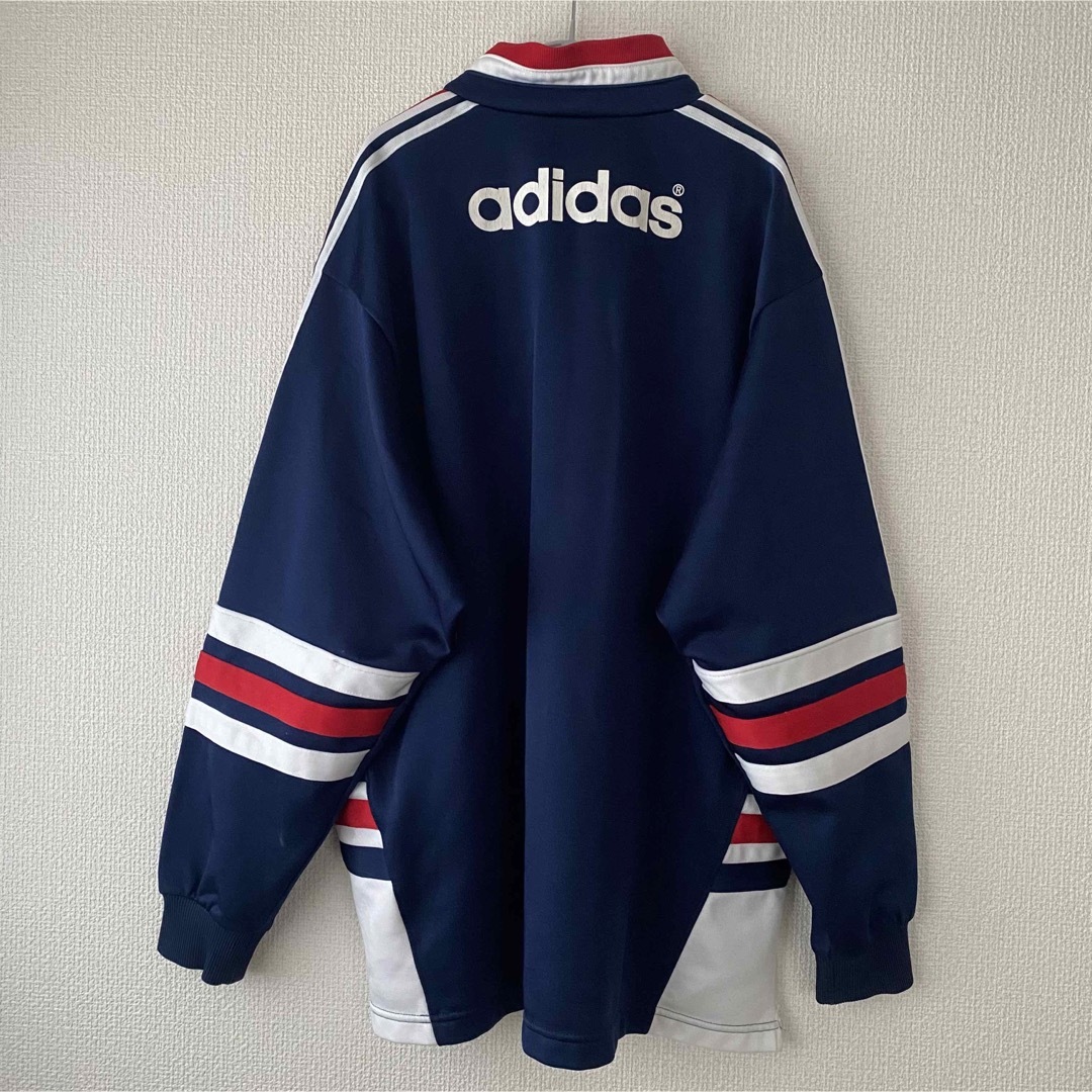 【B292】 adidas デカロゴ プリント NHL ロンT ブラック