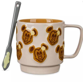ディズニー(Disney)のワッフルスプーン付きマグカップ２個セット(マグカップ)