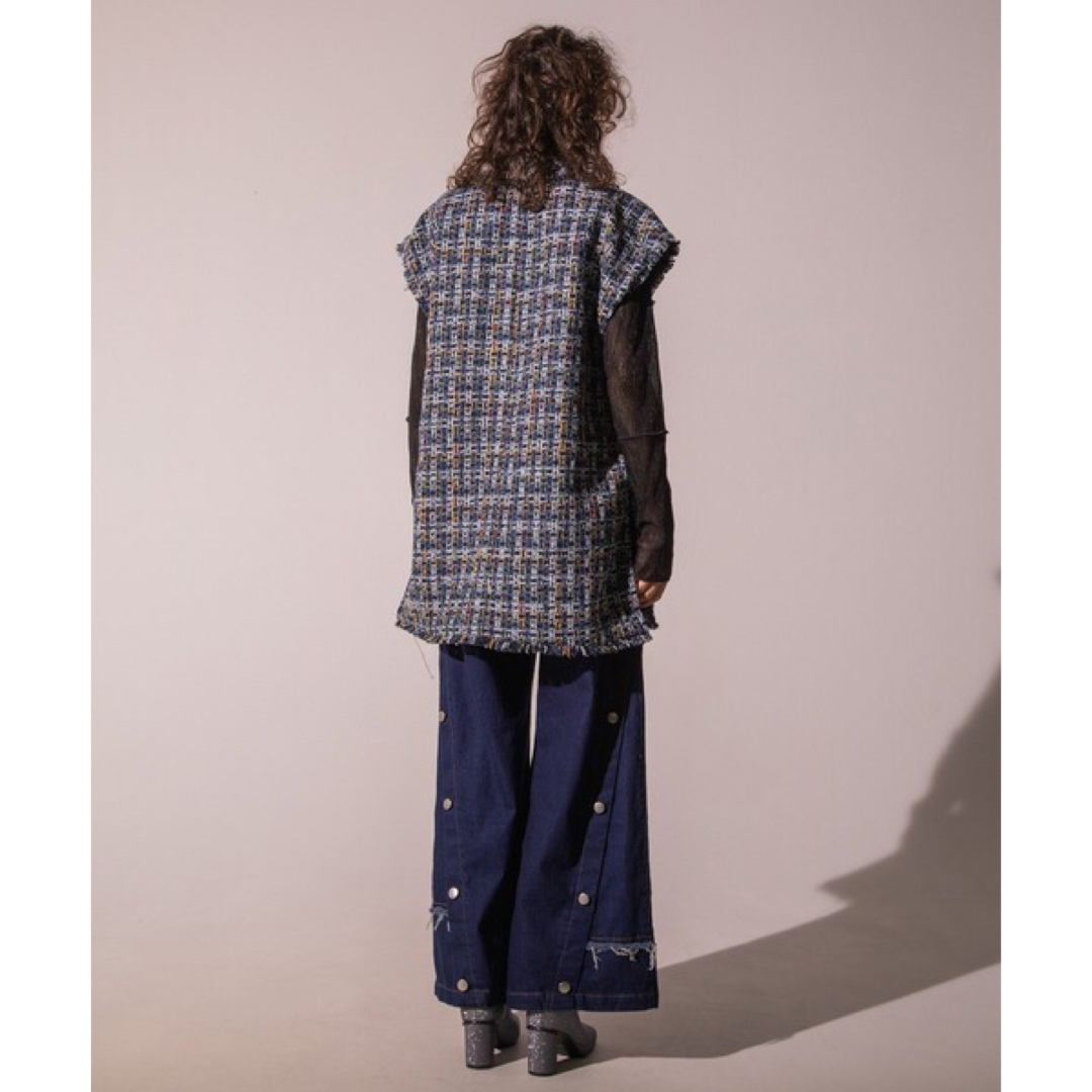 AULA AILA TWEED FRINGE VEST