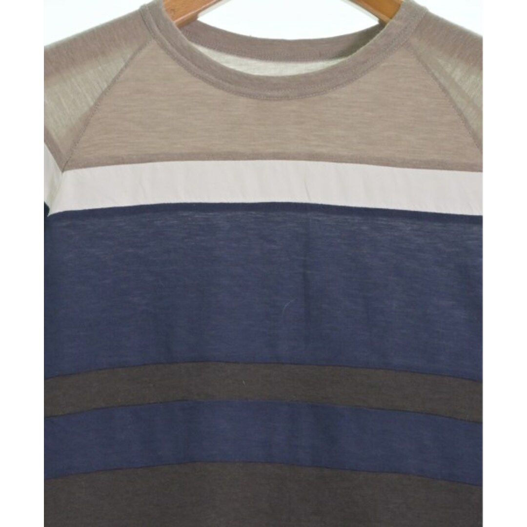 kolor - kolor カラー Tシャツ・カットソー 2(M位) 紺x茶x白(ボーダー