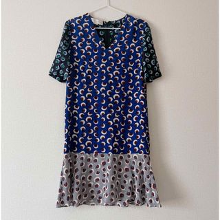 ステラマッカートニー(Stella McCartney)のSTELLA McCARTNEY花柄配色切替ワンピース♡(ひざ丈ワンピース)