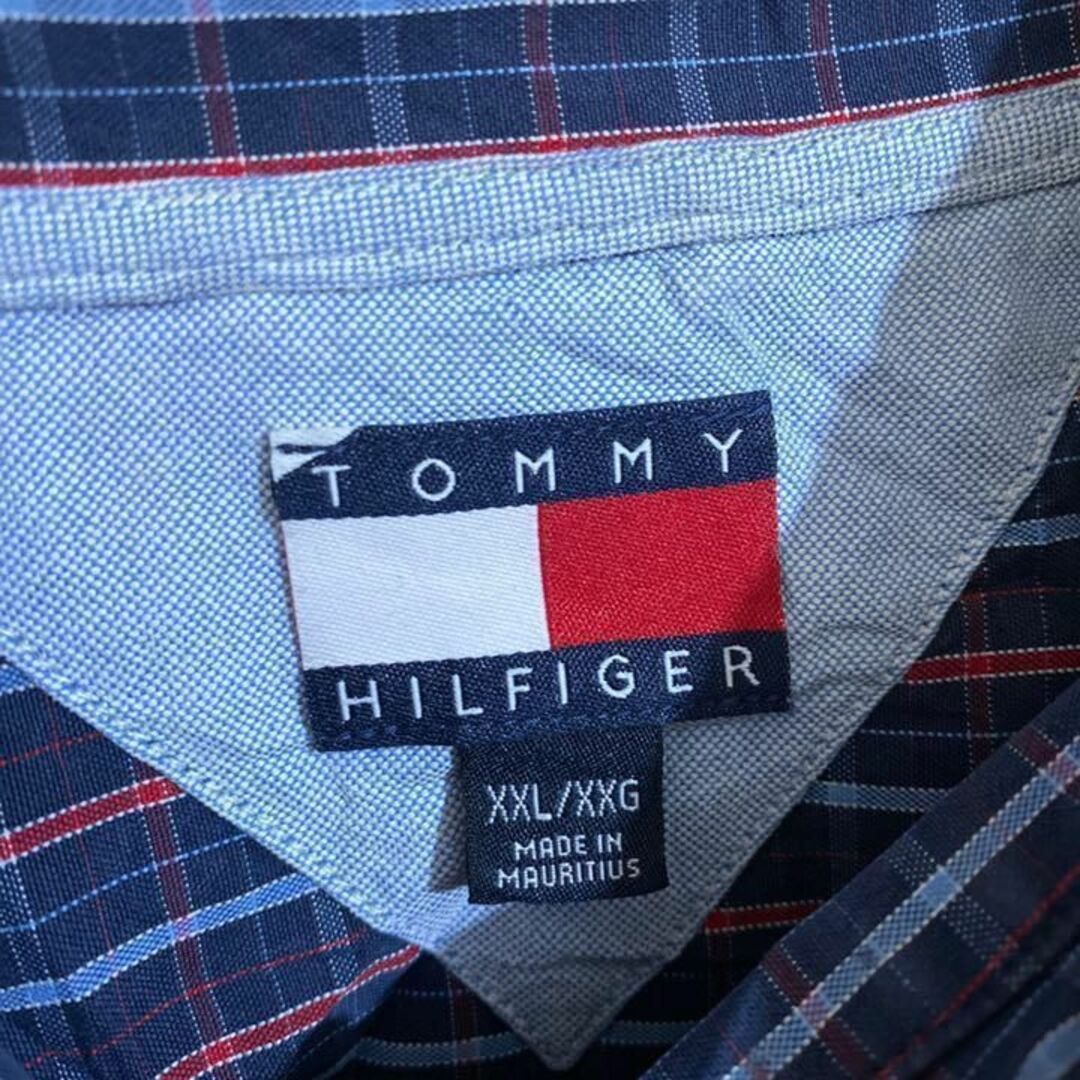 トミーヒルフィガー USA 90s 半袖 チェック ボタンダウン シャツ