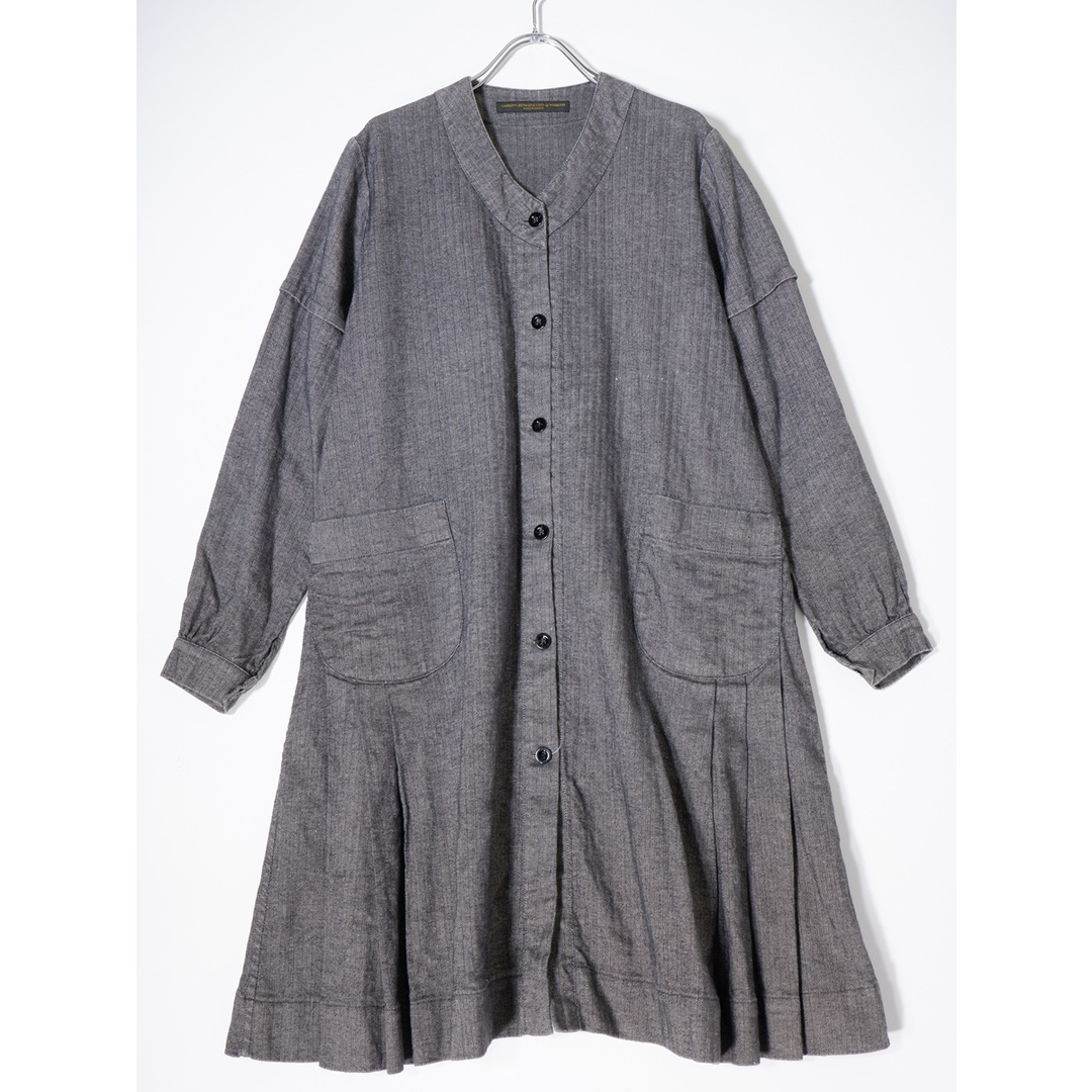 GARMENT REPRODUCTION OF WORKERSガーメントリプロダクションオブワーカース フランス製 リネンコットンヘリンボーン ノーカラーワンピース【0】【LOPA72691】 レディースのワンピース(その他)の商品写真