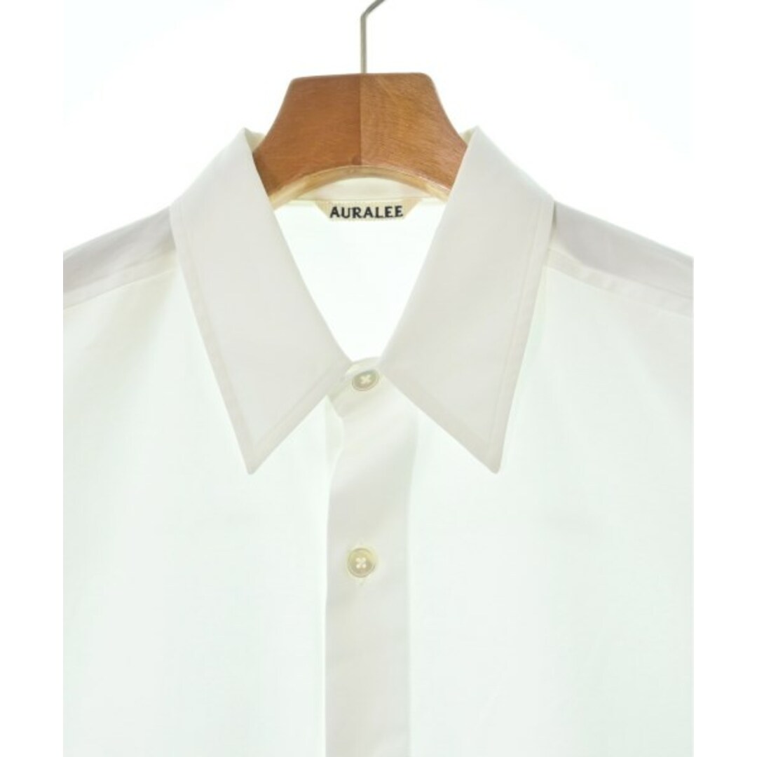 AURALEE(オーラリー)のAURALEE オーラリー カジュアルシャツ 5(L位) 白 【古着】【中古】 メンズのトップス(シャツ)の商品写真
