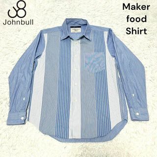 ジョンブル(JOHNBULL)のJOHNBULL ジョンブル　メーカーフッド　ストライプ　S～M程度　シャツ(シャツ)