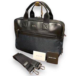 マイケルコース／Michael Kors バッグ ブリーフケース ビジネスバッグ 鞄 ビジネス メンズ 男性 男性用レザー 革 本革 ブラック 黒  37T7LWRA1L Warren Compact Leather Briefcase Bag 2WAY ショルダーバッグ